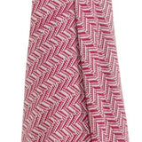 50" X 60" Hot Pink Cotton Woven Chevron Throw Blanket with Fringe - Homeroots - Flyclothing LLC