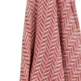 50" X 60" Red Cotton Woven Chevron Throw Blanket with Fringe - Homeroots - Flyclothing LLC