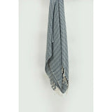 50" X 60" Gray Cotton Woven Chevron Throw Blanket with Fringe - Homeroots - Flyclothing LLC