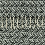 50" X 60" Black And Ivory Chevron Cotton Throw Blanket with Fringe - Homeroots - Flyclothing LLC