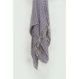 50" X 60" Purple Cotton Woven Chevron Throw Blanket with Fringe - Homeroots - Flyclothing LLC