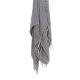 50" X 60" Purple Cotton Woven Chevron Throw Blanket with Fringe - Homeroots - Flyclothing LLC
