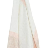 50" X 60" Blush Cotton Woven Color Block Throw Blanket with Fringe - Homeroots - Flyclothing LLC
