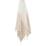 50" X 60" Blush Cotton Woven Color Block Throw Blanket with Fringe - Homeroots - Flyclothing LLC