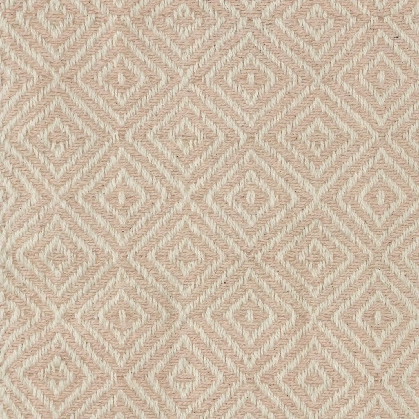50" X 60" Blush Cotton Woven Geometric Throw Blanket with Fringe - Homeroots - Flyclothing LLC
