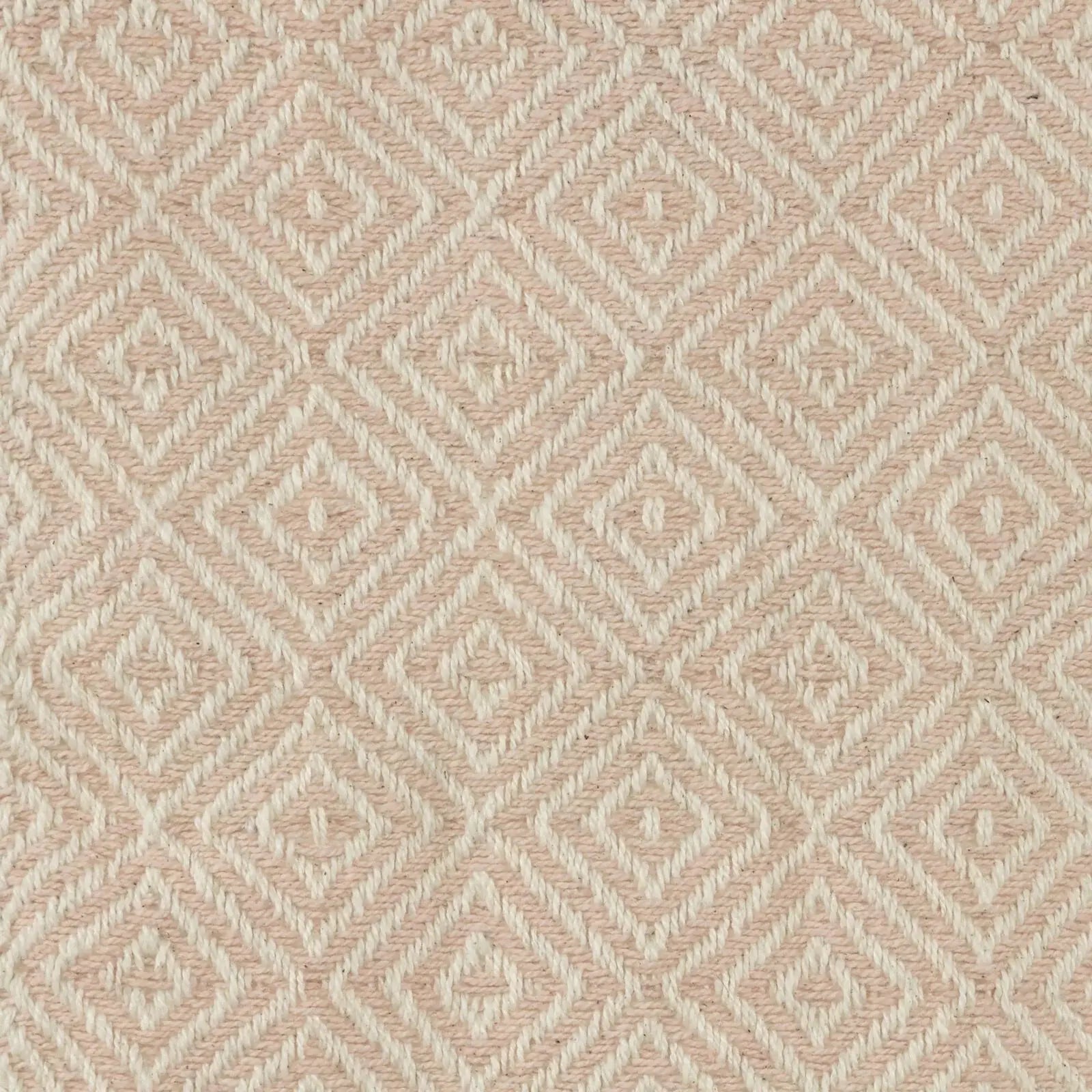 50" X 60" Blush Cotton Woven Geometric Throw Blanket with Fringe - Homeroots - Flyclothing LLC