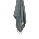 50" X 60" Navy Blue Cotton Woven Geometric Throw Blanket with Fringe - Homeroots - Flyclothing LLC