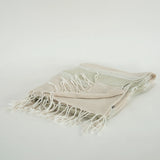 50" X 60" Natural Cotton Woven Striped Throw Blanket with Fringe - Homeroots - Flyclothing LLC