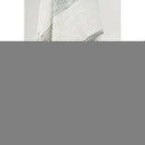50" X 60" Gray And Ivory Cotton Woven Striped Throw Blanket with Fringe - Homeroots - Flyclothing LLC