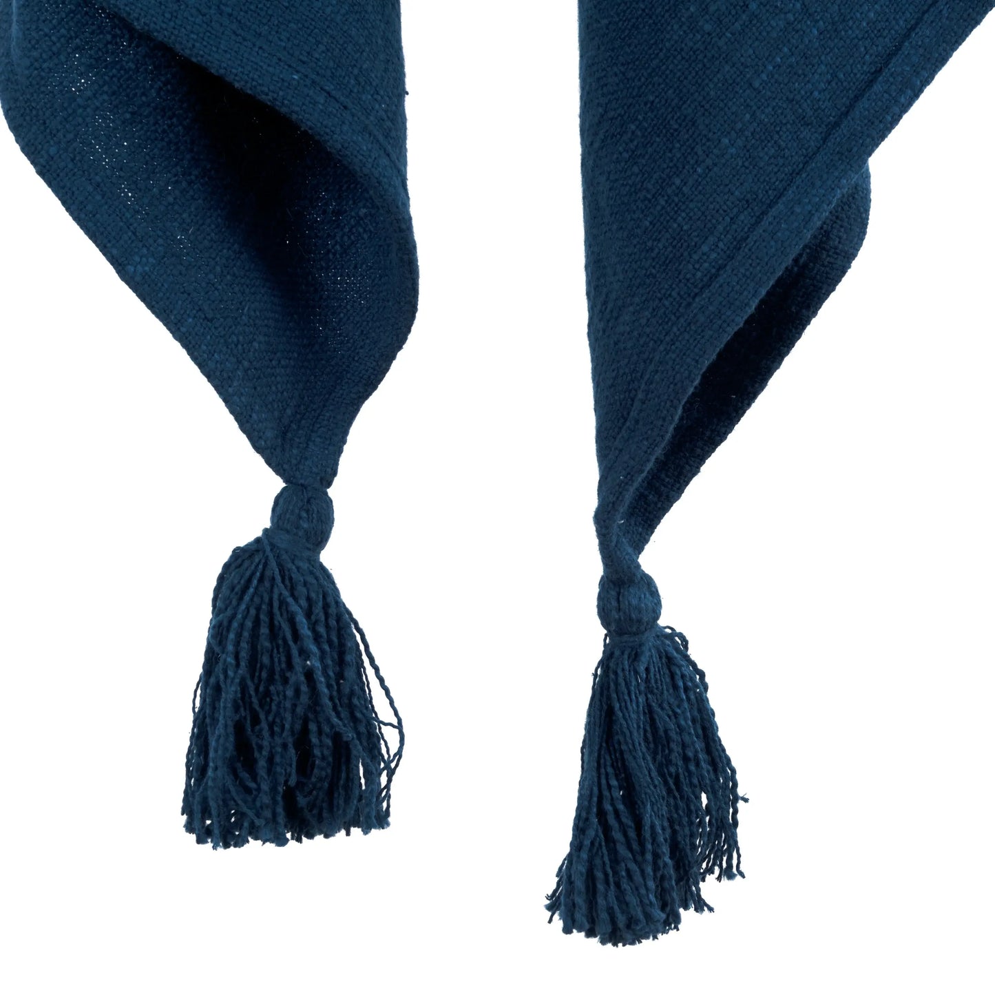 50" X 60" Blue Cotton Woven Ikat Throw Blanket with Tassels - Homeroots - Flyclothing LLC