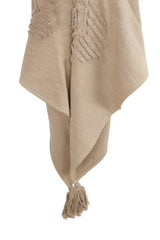 50" X 60" Brown Cotton Woven Ikat Throw Blanket with Tassels - Homeroots - Flyclothing LLC