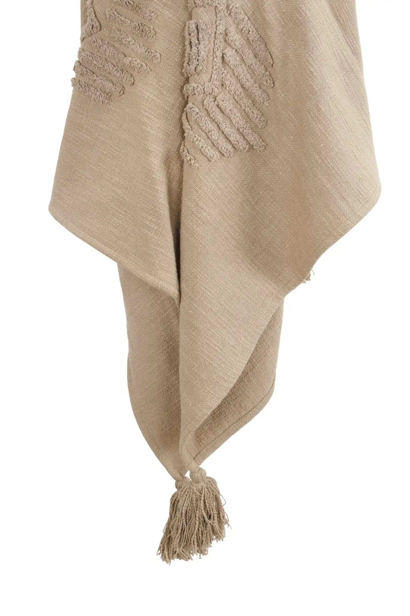 50" X 60" Brown Cotton Woven Ikat Throw Blanket with Tassels - Homeroots - Flyclothing LLC