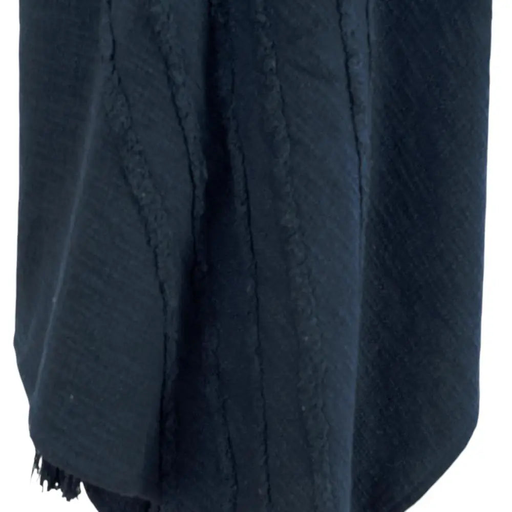 50" X 60" Blue Cotton Woven Geometric Throw Blanket with Tassels - Homeroots - Flyclothing LLC