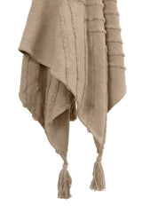 50" X 60" Brown Cotton Woven Geometric Throw Blanket with Tassels - Homeroots - Flyclothing LLC