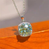 5 Carat Moissanite 925 Sterling Silver Pendant Necklace - Trendsi
