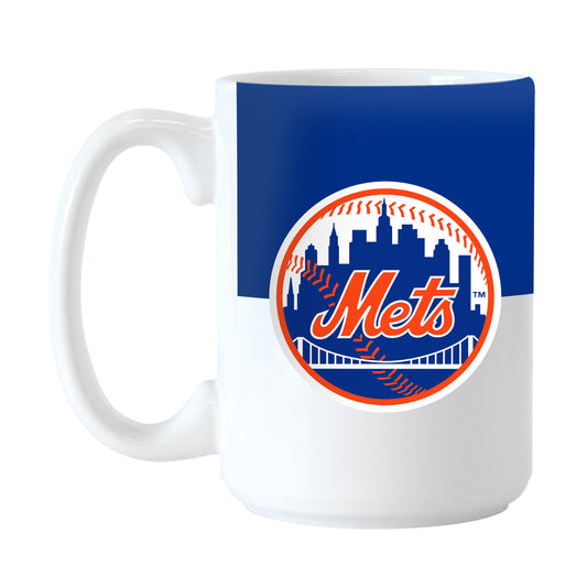 New York Mets  Color Block 15 oz Sublimated Mug