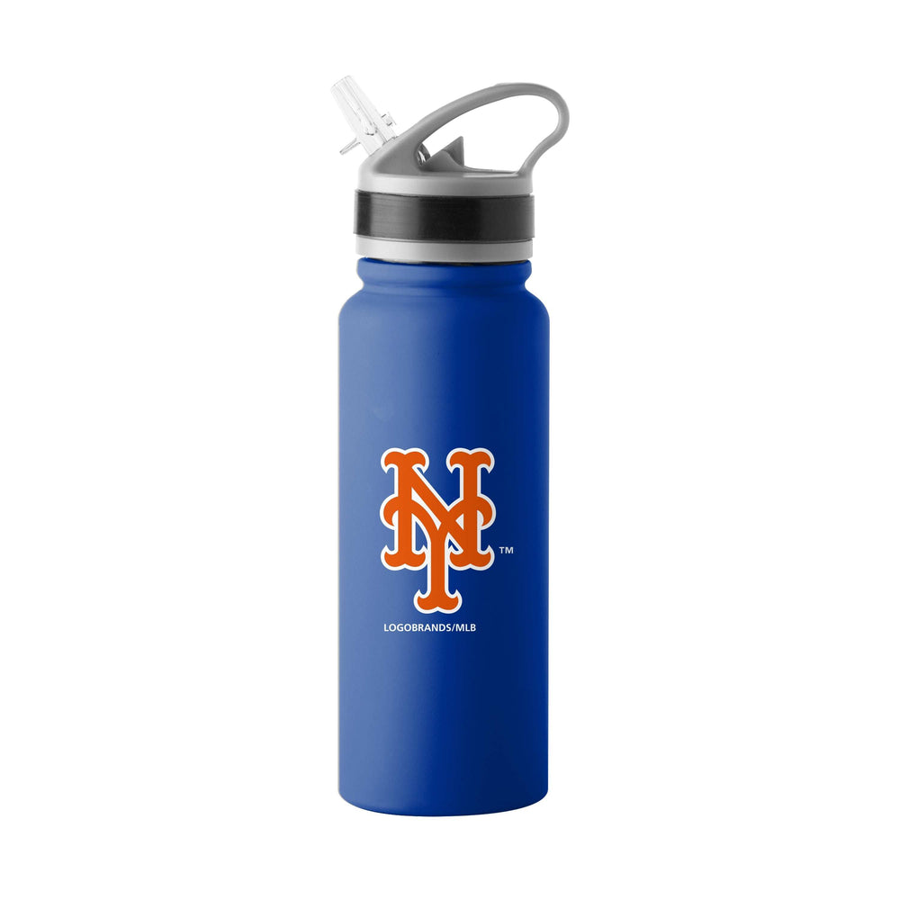 New York Mets Logo 25oz Stainless Single Wall Flip Top Bottle - Logo Brands - Flyclothing LLC