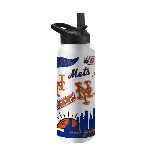 New York Mets 34oz Native Quencher Bottle - Logo Brands - Flyclothing LLC