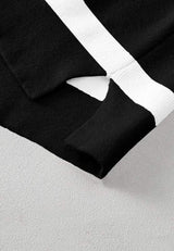 Contrast Striped Long Sleeve Sweatshirt - Trendsi - Flyclothing LLC