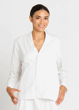 Nylon Minimal Swing Jacket - White - PLANET by Lauren G - Flyclothing LLC