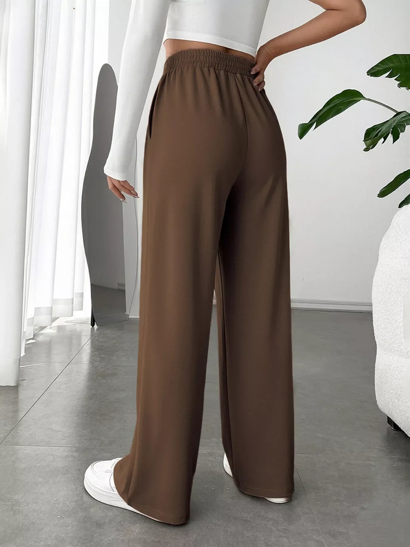 Wide Leg High Waist Pants - Trendsi - Flyclothing LLC