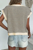 Striped Round Neck Sweater Vest - Trendsi - Flyclothing LLC