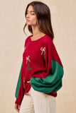 BiBi Christmas Theme Tree Embroidered Sweater - Trendsi - Flyclothing LLC