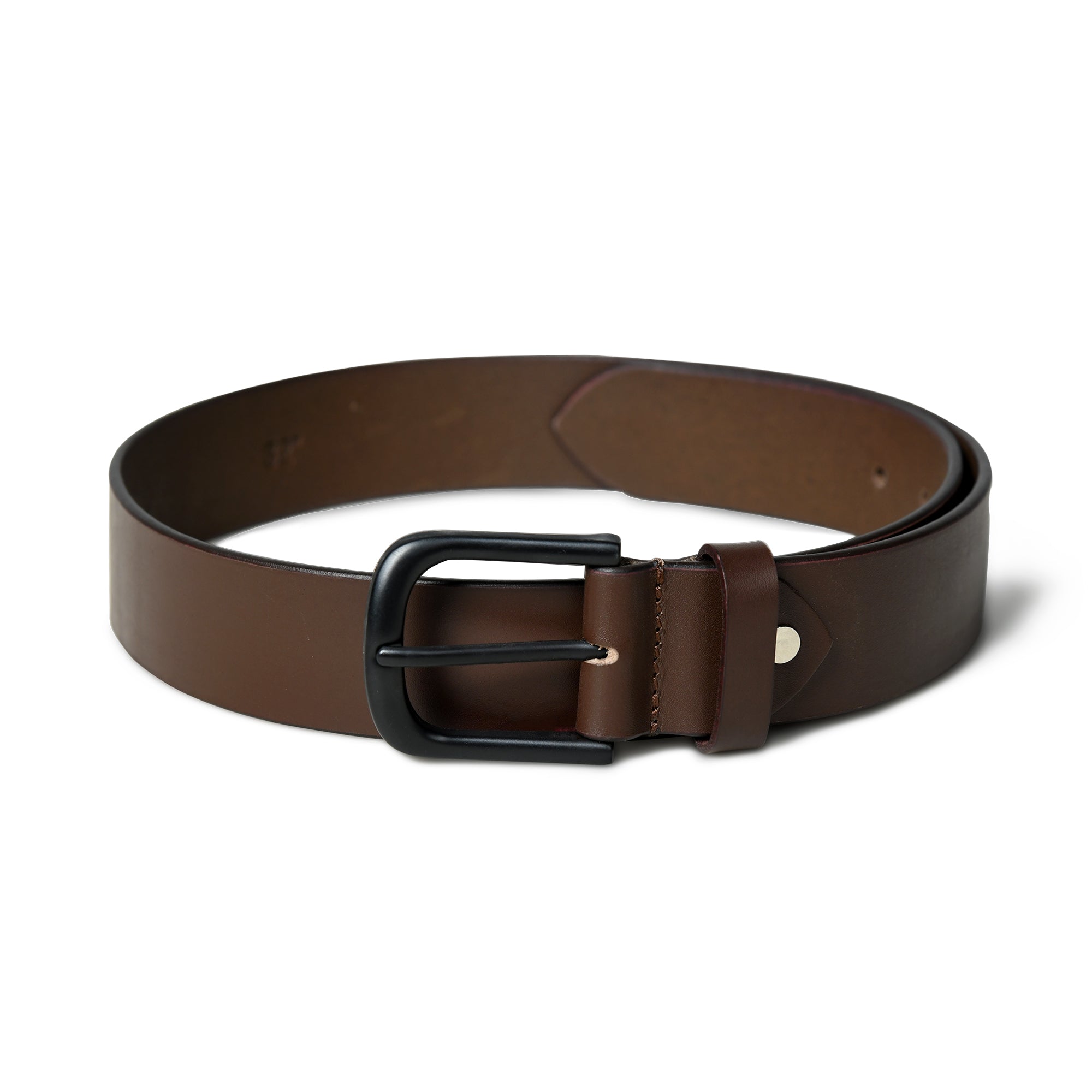 Prestige Brown Leather Belt - Classy Leather Bags - Flyclothing LLC
