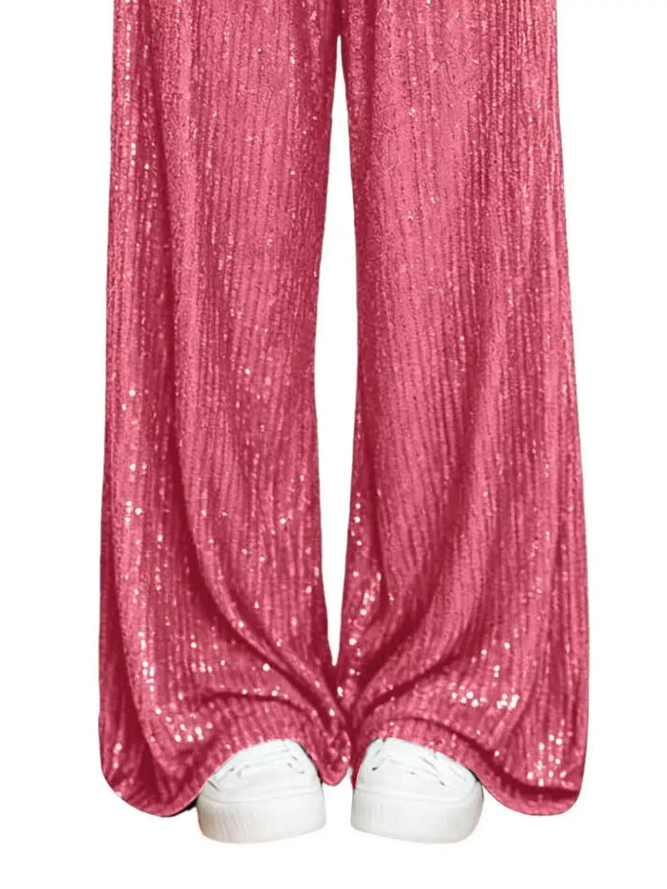 Sequin Wide-Leg Pants - Trendsi - Flyclothing LLC