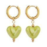 Lustrous Heart-Shaped Stainless Steel Earrings For Women - My Store - Flyclothing LLC