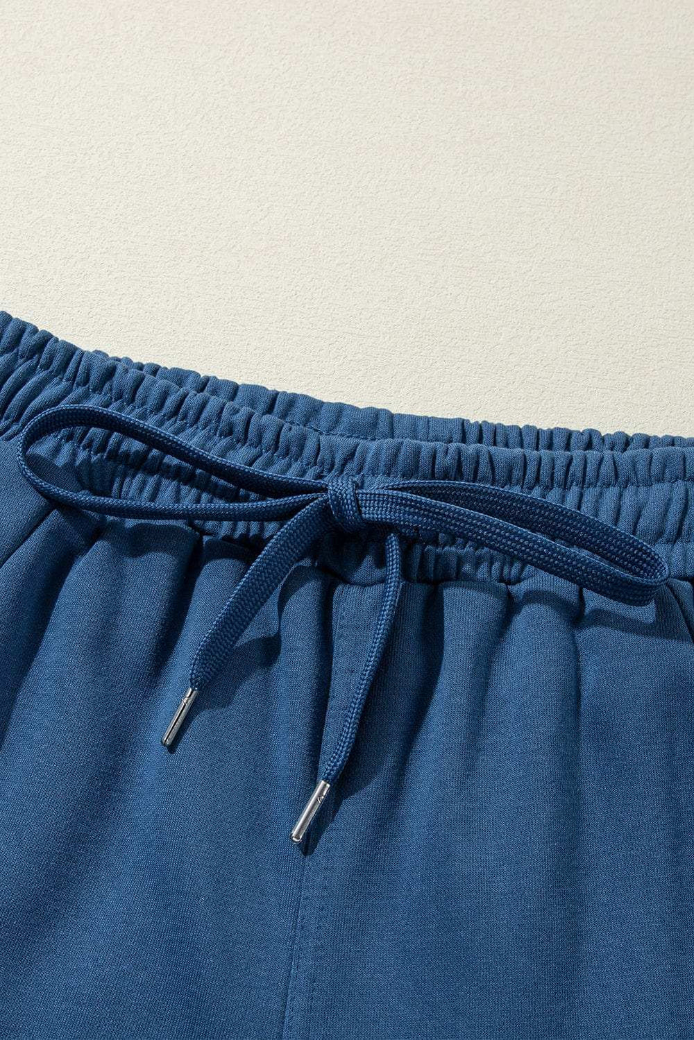 Drawstring Elastic Waist Straight Leg Pants - Trendsi - Flyclothing LLC