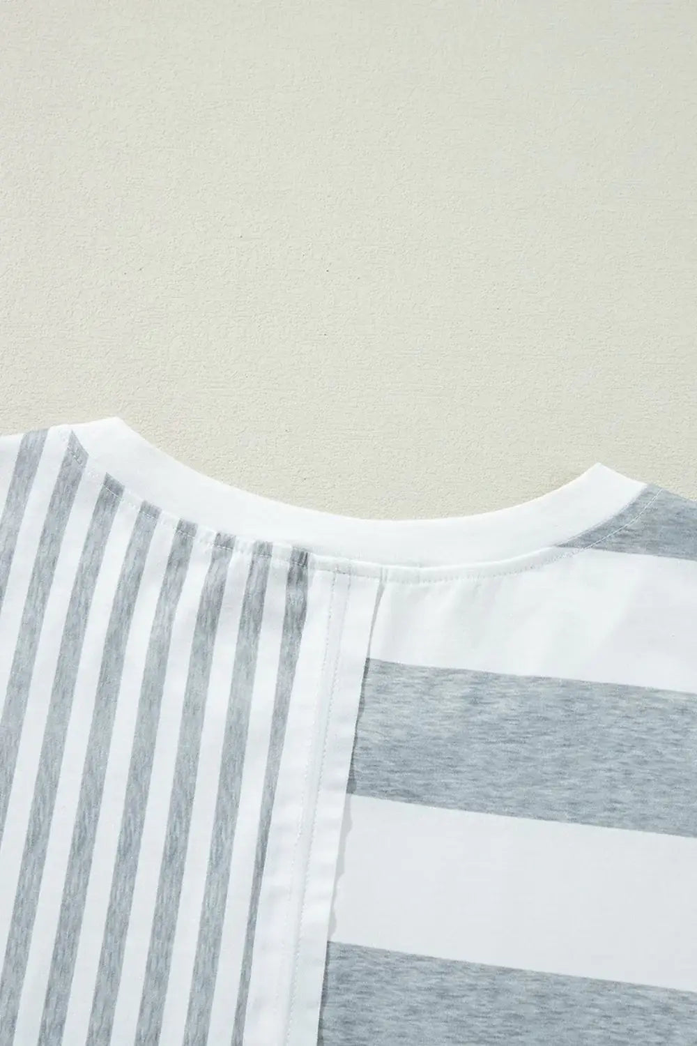 Stripe Mixed Short Sleeve Shift Mini Tee Dress - Trendsi - Flyclothing LLC