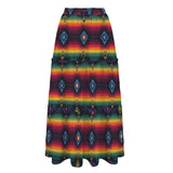 Baha Ranch Colores De Mexico Serape Maxi Prairie Skirt