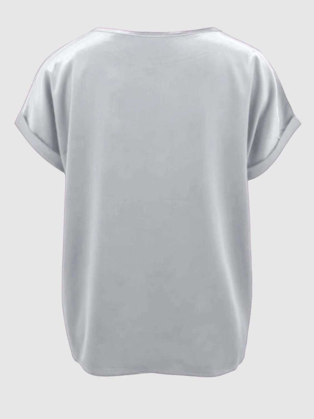 Round Neck Short Sleeve T-Shirt - Trendsi - Flyclothing LLC