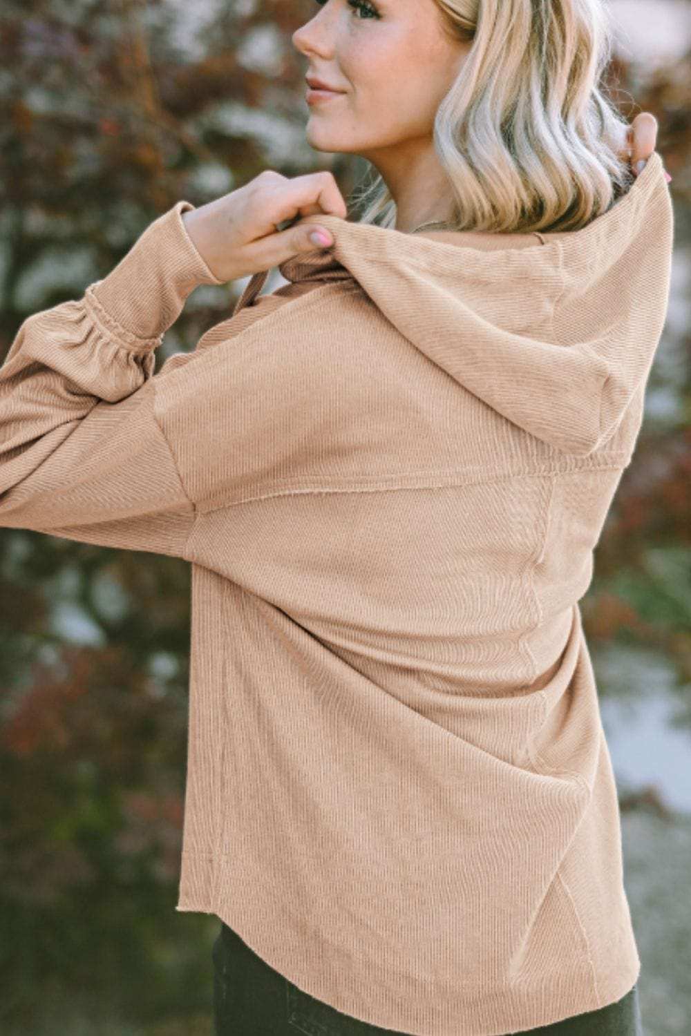 Drawstring Long Sleeve Hoodie - Trendsi - Flyclothing LLC