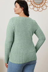 Basic Bae Full Size Ribbed V-Neck Long Sleeve T-Shirt - ShopBasicbae - Flyclothing LLC