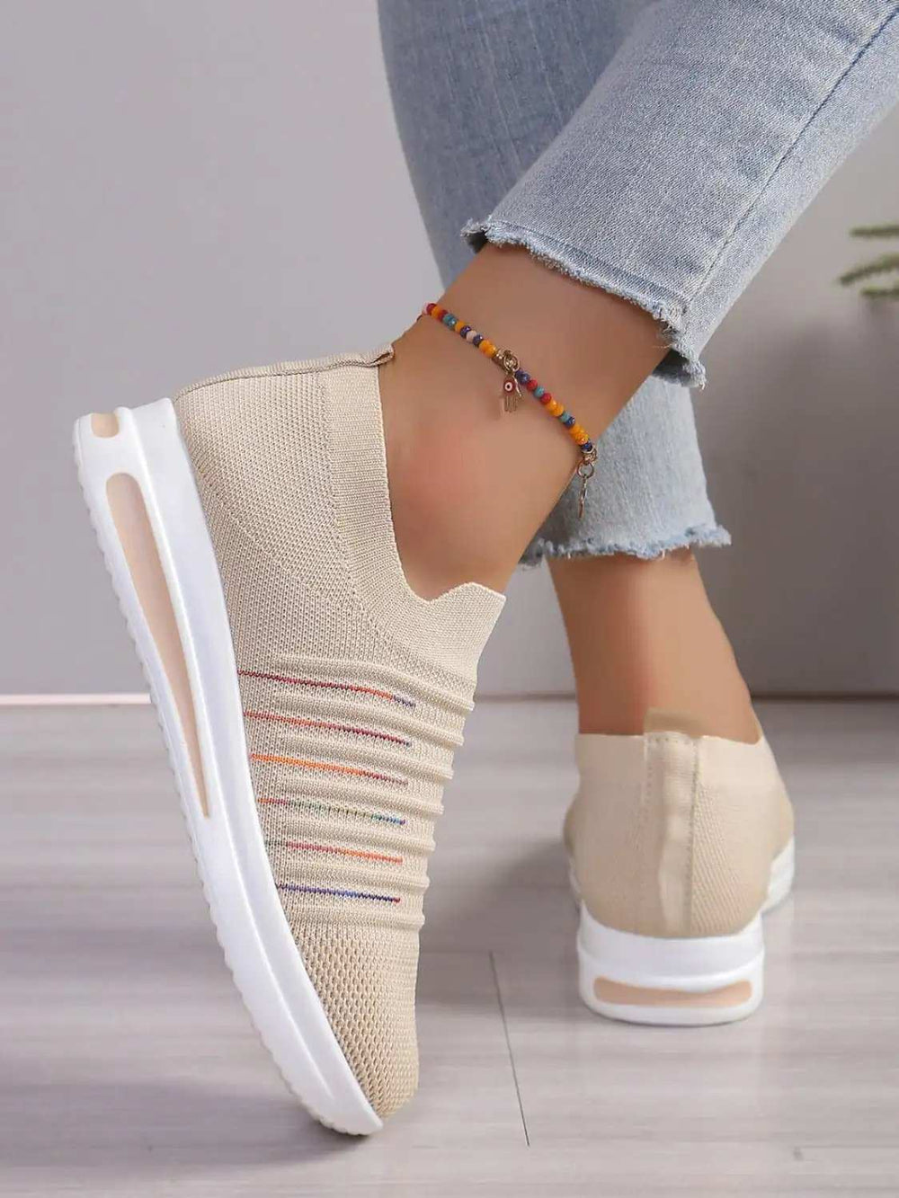 Breathable Mesh Wedge Sneakers - Trendsi - Flyclothing LLC