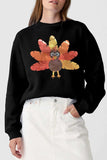 Graphic Round Neck Long Sleeve Sweatshirt - Trendsi - Flyclothing LLC