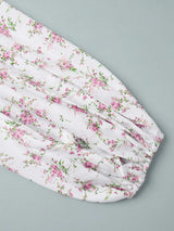 Floral Print Balloon Sleeve Dress - Trendsi - Flyclothing LLC