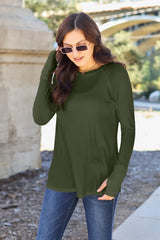 Basic Bae Full Size Round Neck Long Sleeve T-Shirt - ShopBasicbae - Flyclothing LLC
