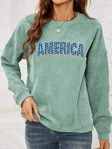 AMERICA Graphic Dropped Shoulder Sweatshirt - Trendsi - Flyclothing LLC