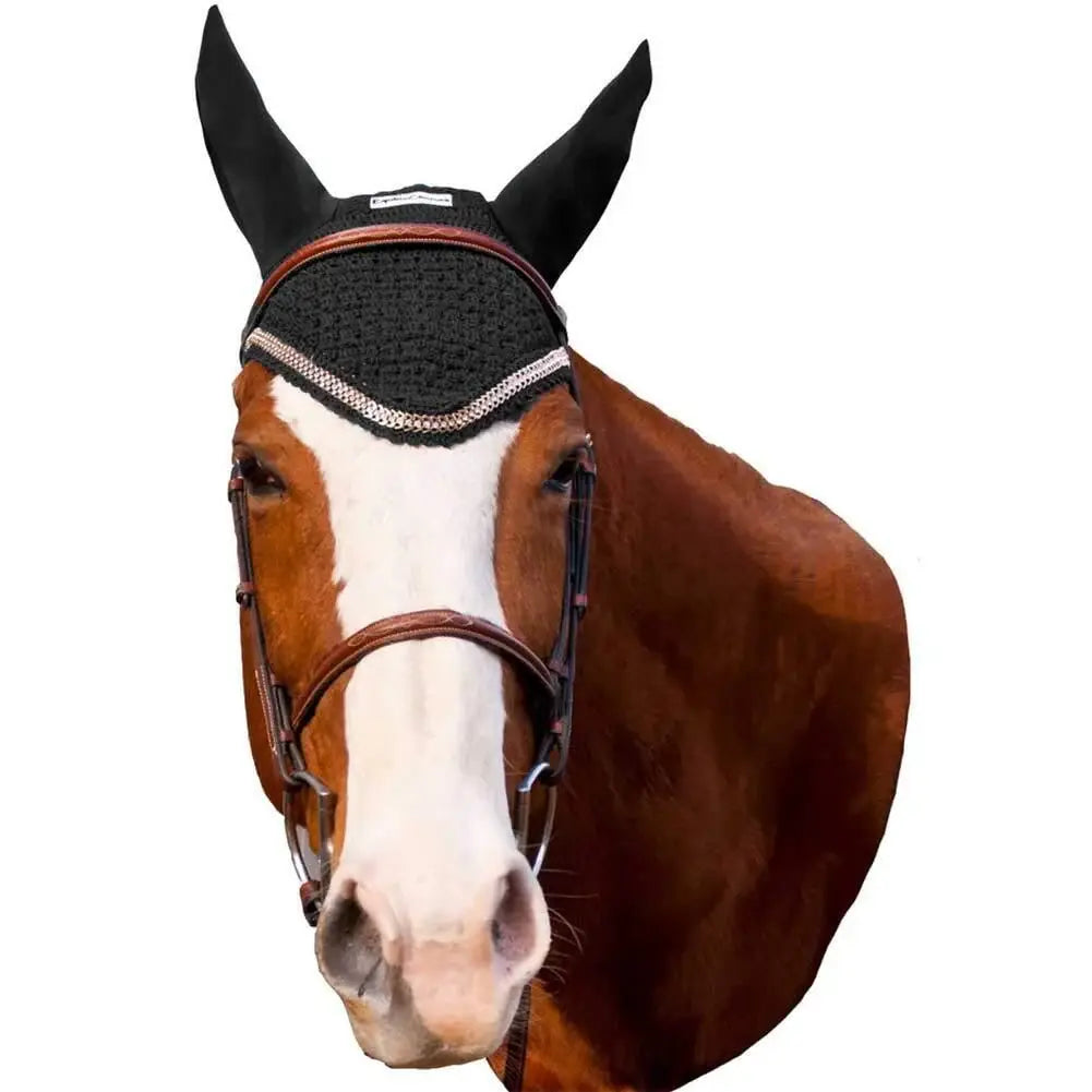 Equine Couture Fly Bonnet with Gold Chain - Breeches.com - Flyclothing LLC