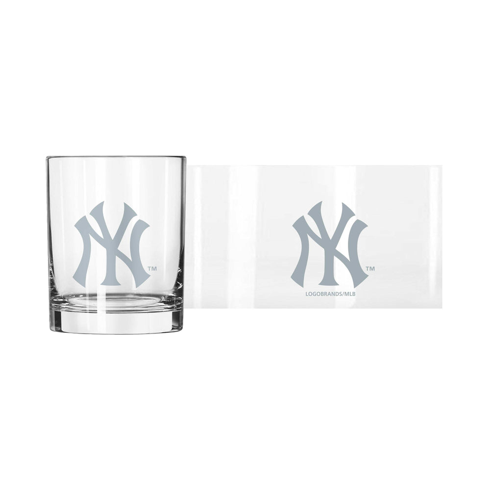 New York Yankees 14oz Frost Rocks Glass - Logo Brands - Flyclothing LLC