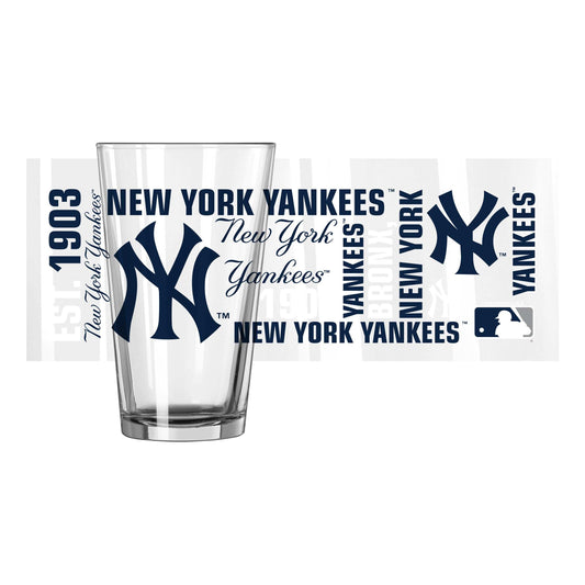 New York Yankees 16oz Spirit Pint Glass - Logo Brands - Flyclothing LLC