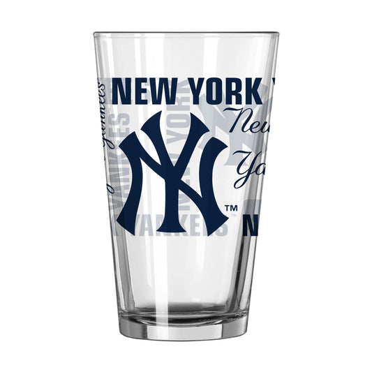 New York Yankees 16oz Spirit Pint Glass - Logo Brands - Flyclothing LLC