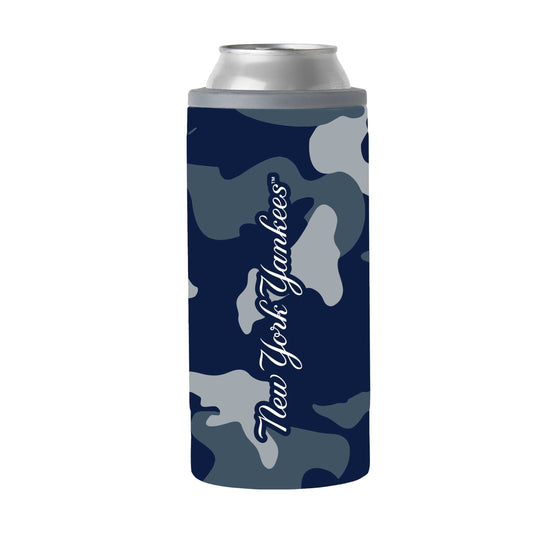 NY Yankees 12oz Camo Slim Can Coolie - Logo Brands - Flyclothing LLC