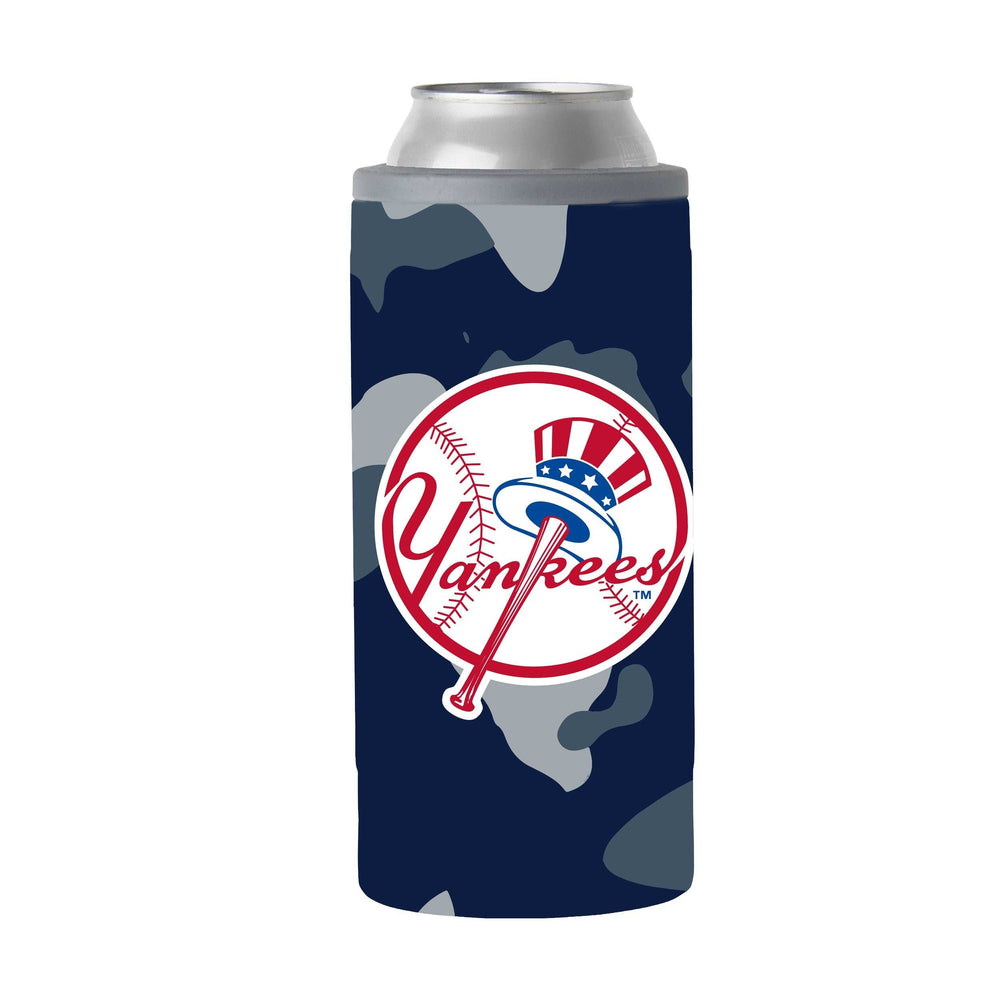 NY Yankees 12oz Camo Slim Can Coolie - Logo Brands - Flyclothing LLC