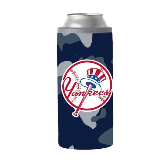 NY Yankees 12oz Camo Slim Can Coolie - Logo Brands - Flyclothing LLC