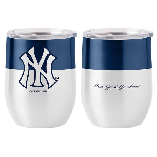NY Yankees Colorblock 16oz Curved Beverage - Logo Brands - Flyclothing LLC