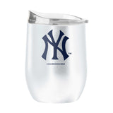 New York Yankees 16oz Swagger Powder Coat Curved Bev - Logo Brands - Flyclothing LLC